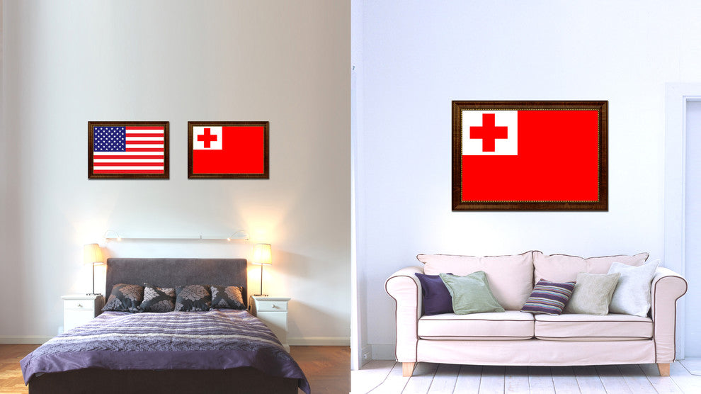 Tonga Country Flag Canvas Print, 27"x39"