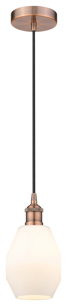 Innovations 616-1P-AC-G651-6-LED 1-Light Mini Pendant, Antique Copper