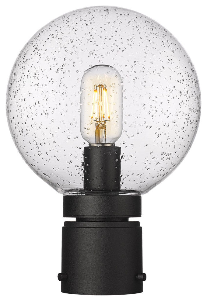 Laurent 1-Light Outdoor Post Mount, Black