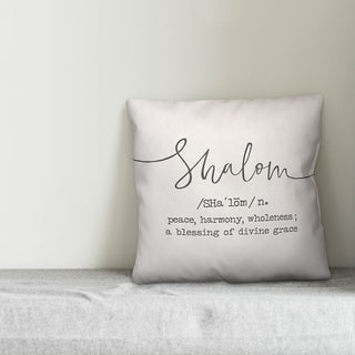 Shalom Definition 18"x18" Throw Pillow