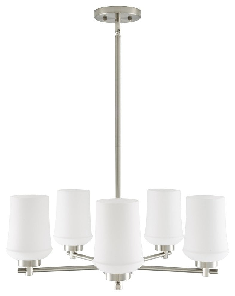 Celeste 5-Light Hanging Chandelier, Brushed Nickel