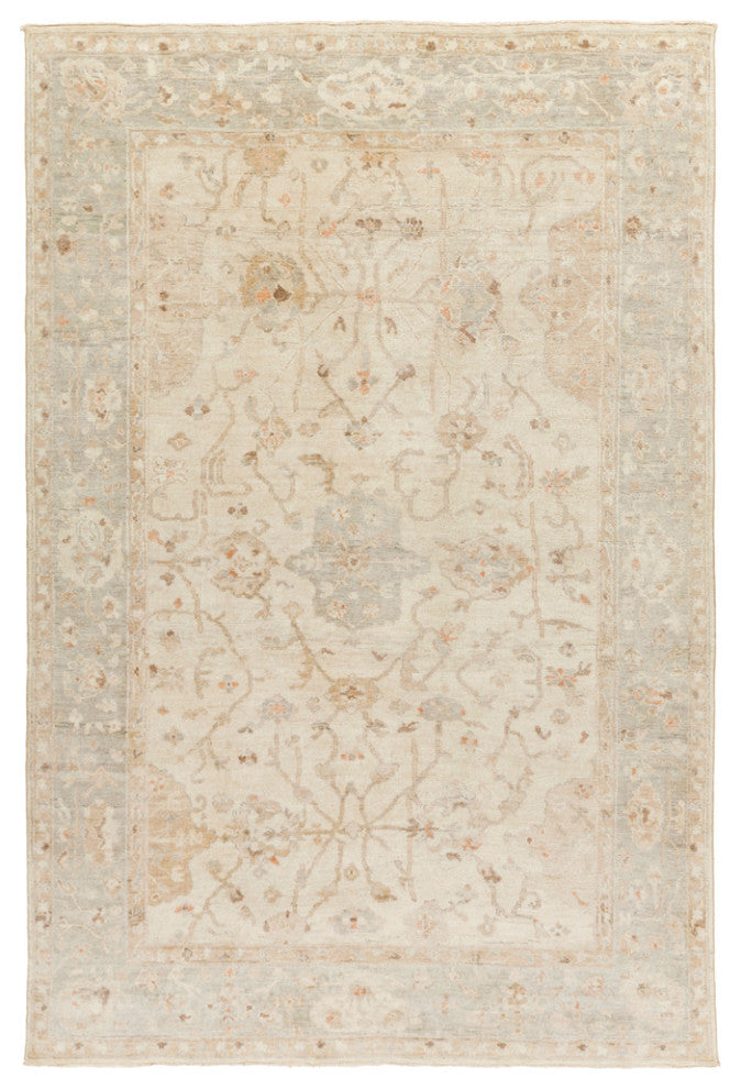Surya Normandy NOY-8002 Traditional Area Rug, Ivory, 4' x 6' Rectangle