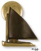Catboat at Sunset Door Knocker