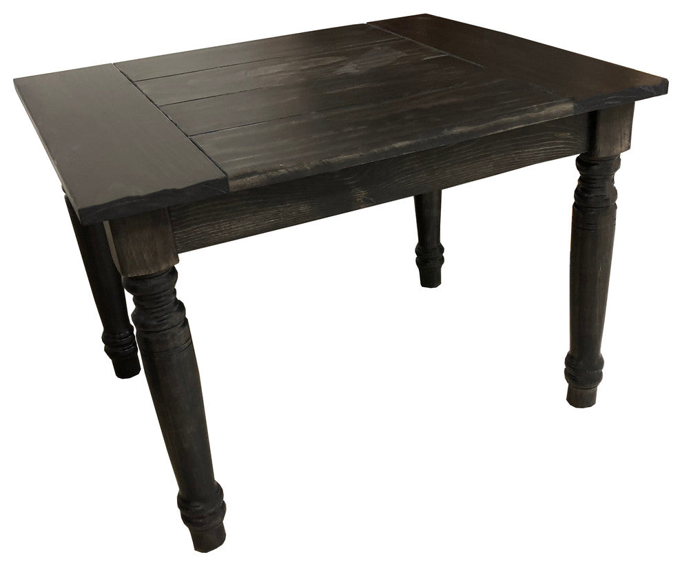 Black English Farmhouse Table, 66"