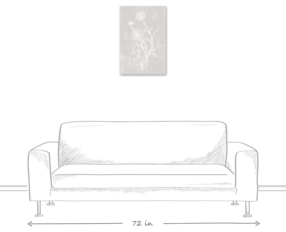 Simple White Floral II 16 x 24 Canvas Wall Art