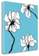 "Flowers In Blue 2" By Mette Loeber, Giclee Print on Gallery Wrap Canvas