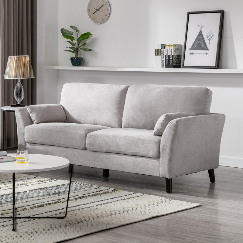 Damian Woven Sofa, Light Gray