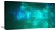 Blue Starry Fractal Sky, Abstract Canvas Art Print, 40x20
