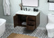 Home Living 22" Midcentury Modern Walnut-Light Bathroom Vanity
