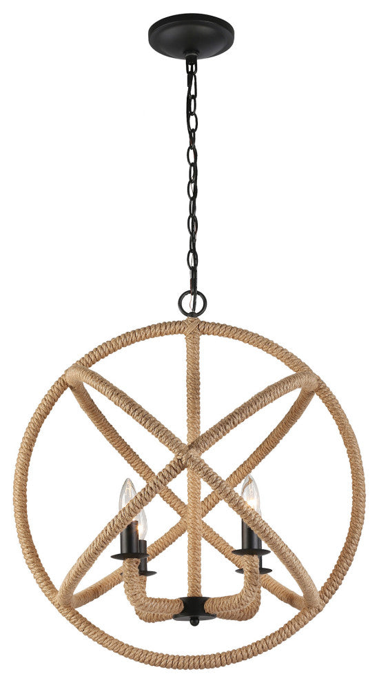 Golden Lighting 0868-4 Marina 4 Light 23"W Taper Candle Style - Natural White