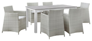 Gray White Junction 7 Piece Outdoor Patio Dining Set