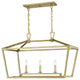 Townsend 3-Light Trestle Chandelier, Warm Brass