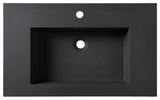 Dowell 18" FTB Resin Bathroom Vanity Basin, Black, 30wx18dx6h