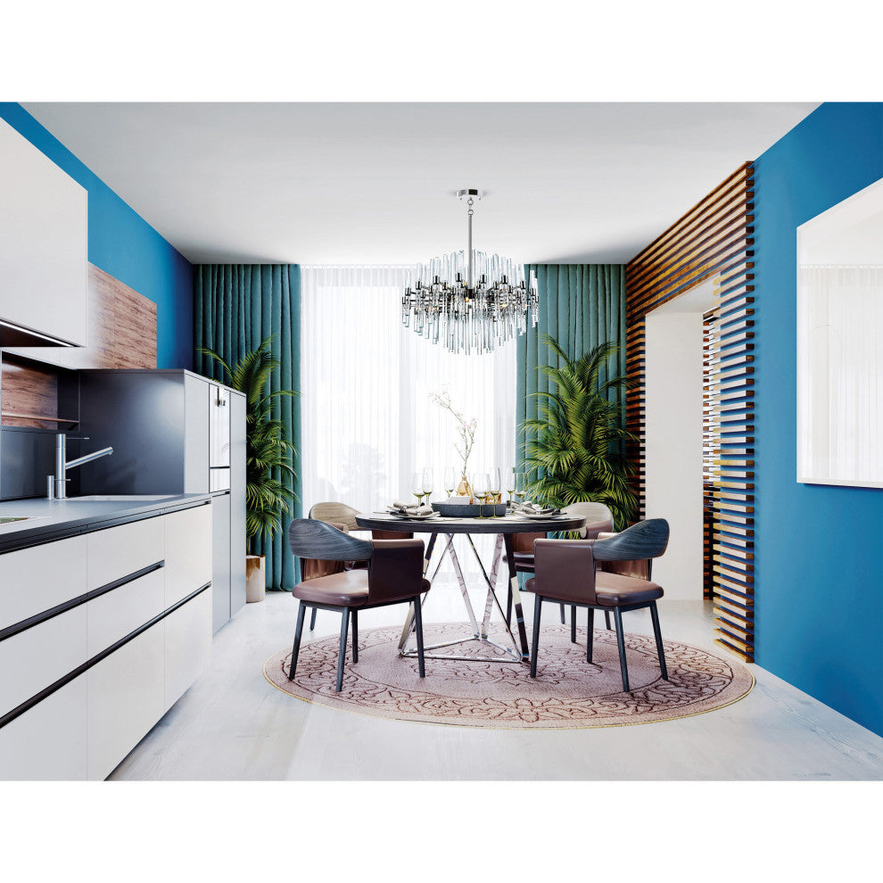 Miroir 10 Light Chandelier With Polished Nickel Finish