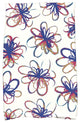 Penelope Holiday Floral Print Kitchen Towel, Royal Blue
