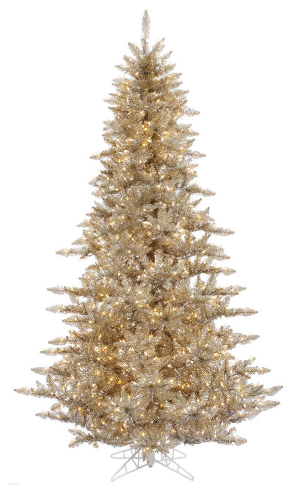 Vickerman 7.5'x52" Fir Tree, Dura-Lit 750 Warm White, Champagne, LED