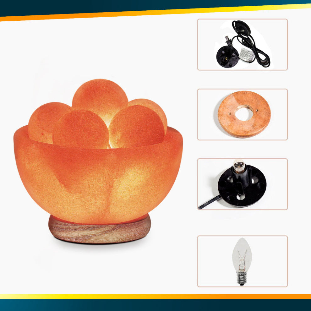 Himalayan Glow Massage Ball Natural Himalayan Bowl Salt Lamp