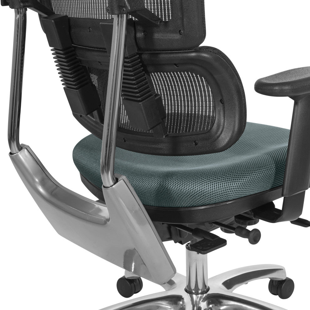 Vertical Black Mesh Back Chair, Gray Mesh