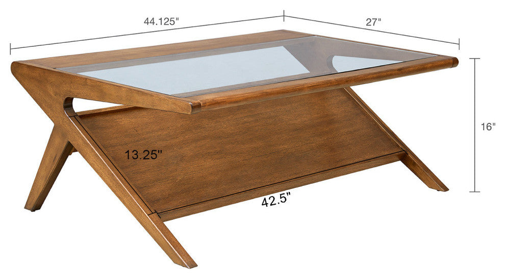 Ink+Ivy Rocket Coffee Table, Pecan