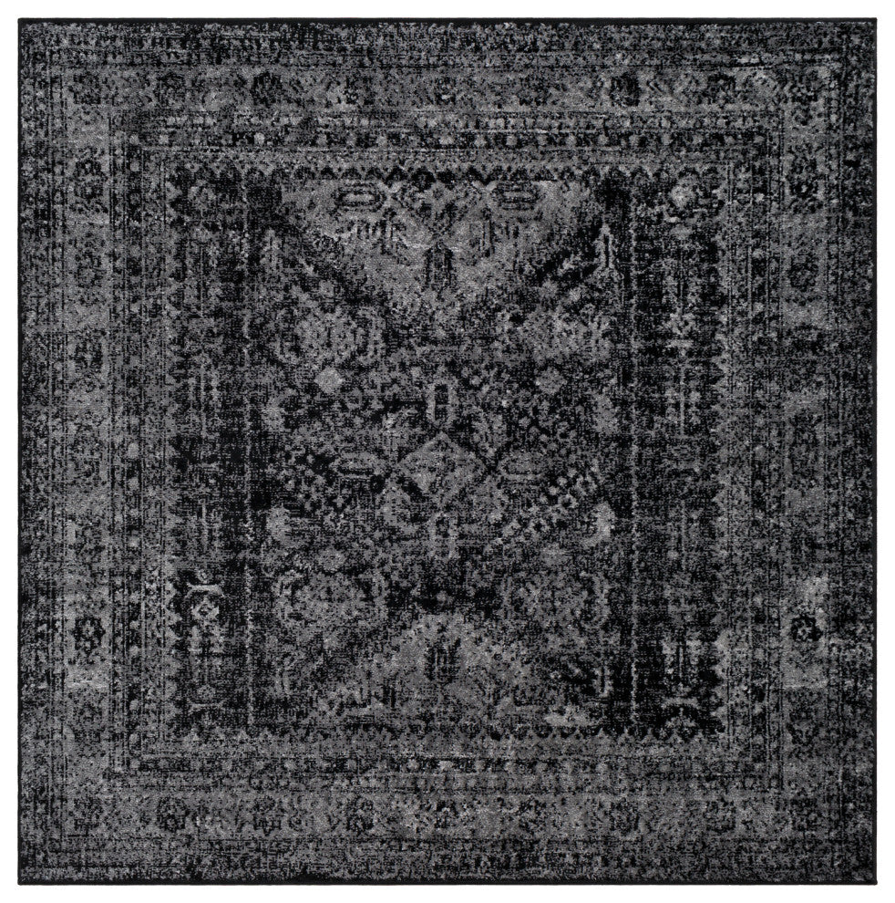 Surya Monte Carlo MNC-2340 Machine Woven Area Rug, Black, 4'3" x 5'7"