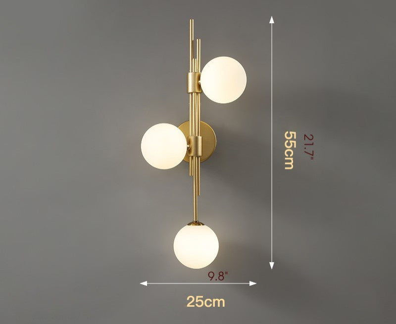 Mieres | Luxury Minimalist Glass LED Wall Lamp, White, Left