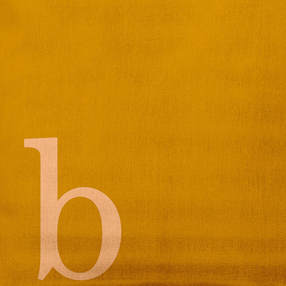 26"x26" Modern Monogram Decorative Throw Pillow, Autumn Gold