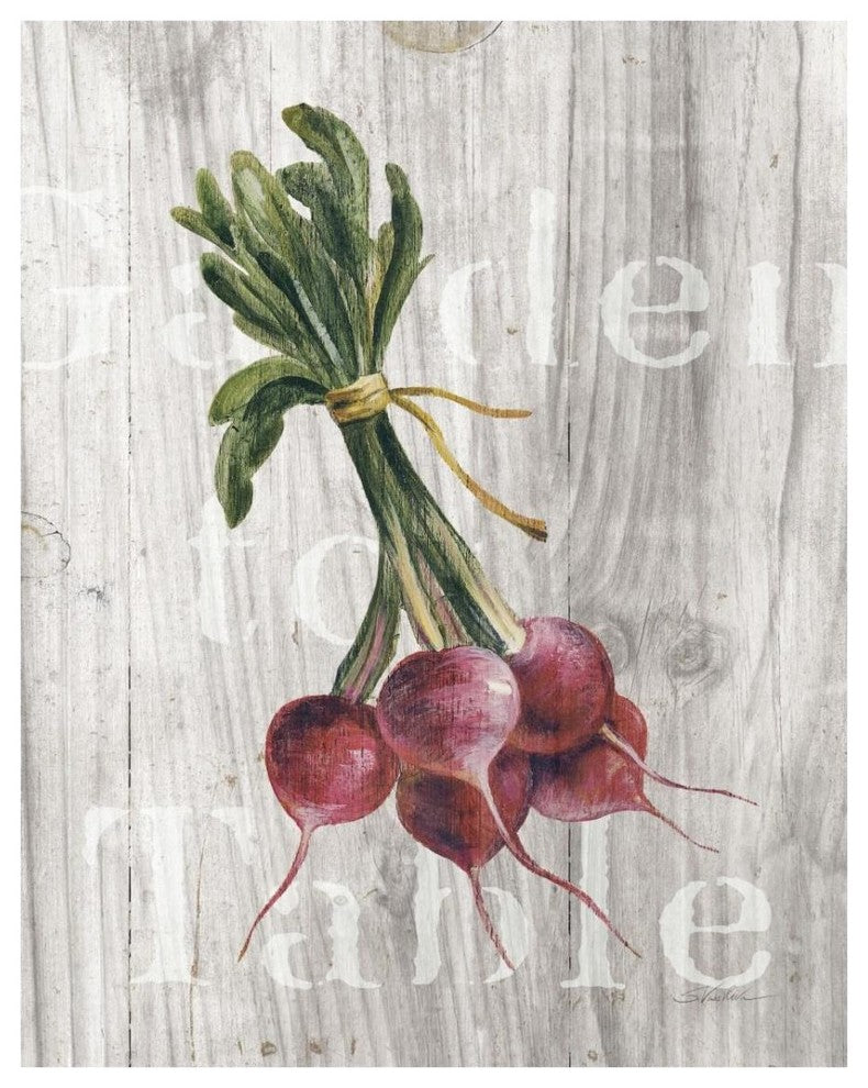 "Market Vegetables III on Wood" Digital Paper Print by Silvia Vassileva, 24"x30"