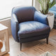 Nativa Interiors Verona Geniune Leather Chair, Blue Navy