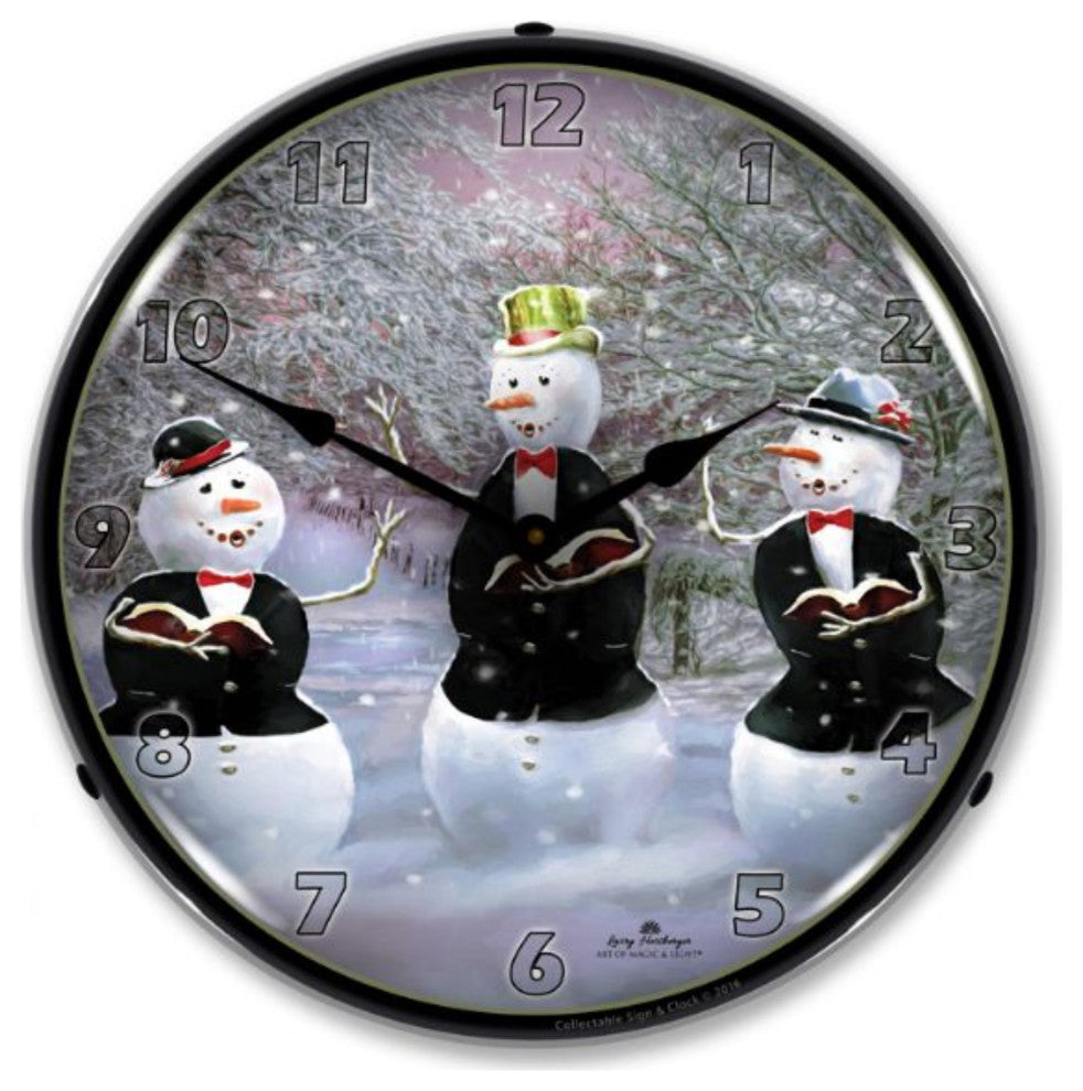 A2L1609671 Snowman Caroling Clock
