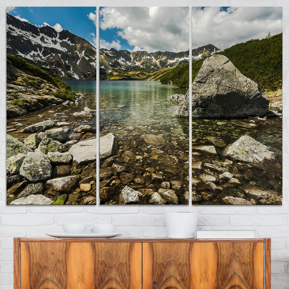 "Pond in Five Lakes Valley" Art Print Canvas, 3 Panels, 36"x28"