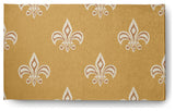 Fleur de Lis  Design Chenille Area Rug, Yellow, 3'x5'