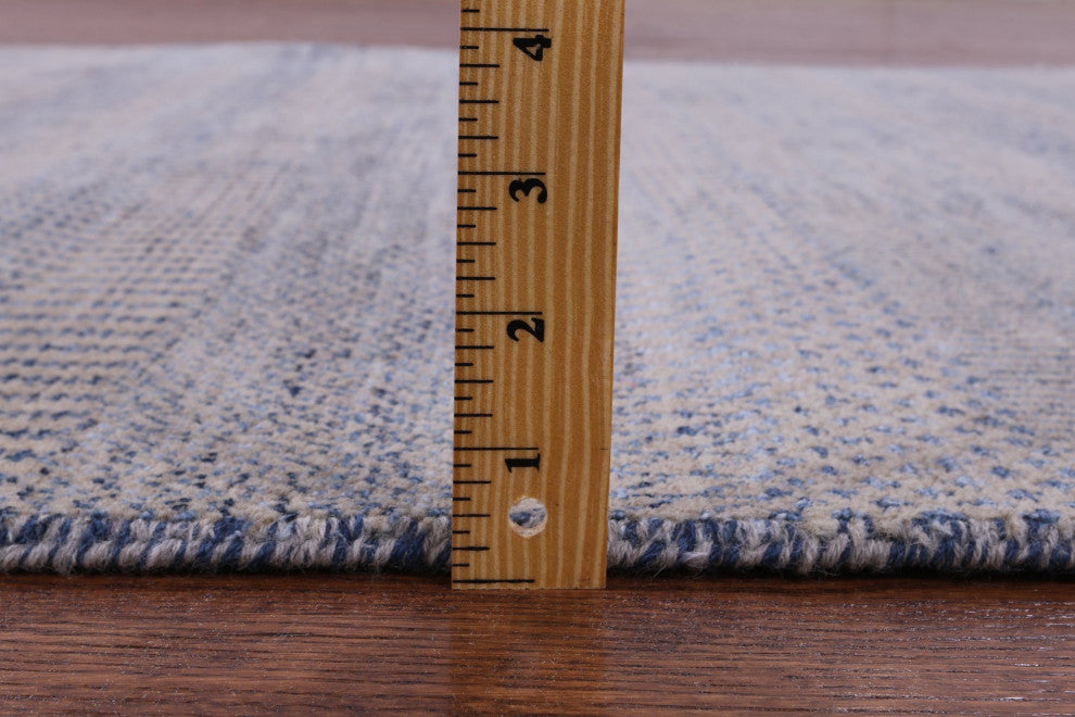 4' 2" X 6' 3" Savannah Grass Wool and Silk Hand Knotted Rug Q11991