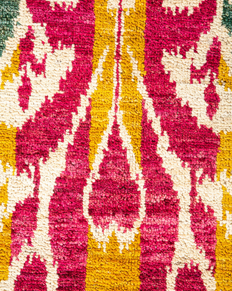 Modern, One-of-a-Kind Hand-Knotted Area Rug  - Ivory, 9' 10 x 14' 5