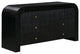 Hump 6 Drawer Black Dresser
