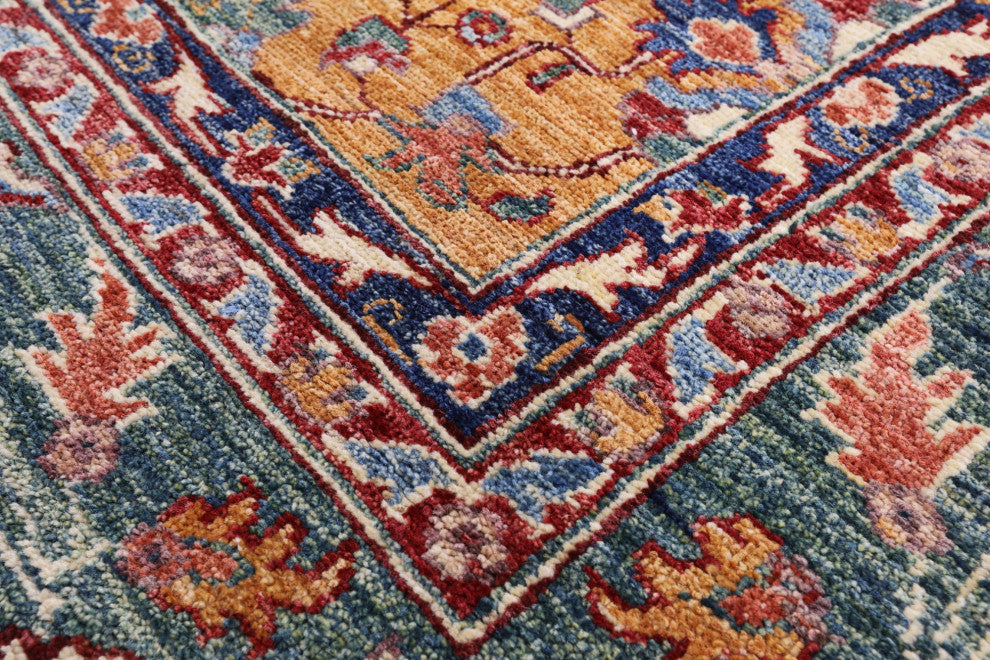 5' 8" X 8' 0" Handmade Persian Tabriz Wool Rug - Q13754