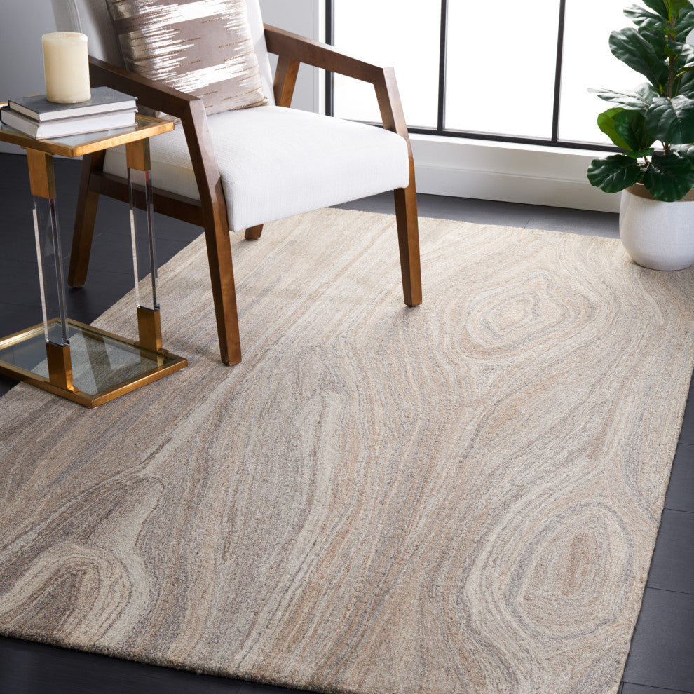 Safavieh Couture Abstract Collection, ABT901 Rug, Beige/Grey, 4'x6'