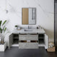 Fresca Formosa 54" Ash Wall Hung Single Sink Modern Vanity Set, Faucet Fft9131ch