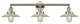 Franklin Restoration Halophane 3 Light Bathroom Vanity Light in Polished Nickel