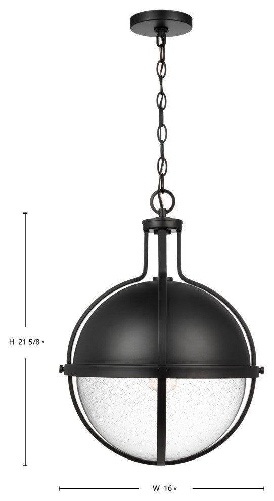 Lincoln Pendant - 1 Light - Matte Black