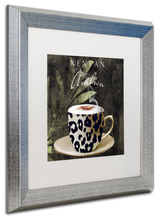 Color Bakery 'Afrikan Coffees I' Art, Silver Frame, White Matte, 16"x16"