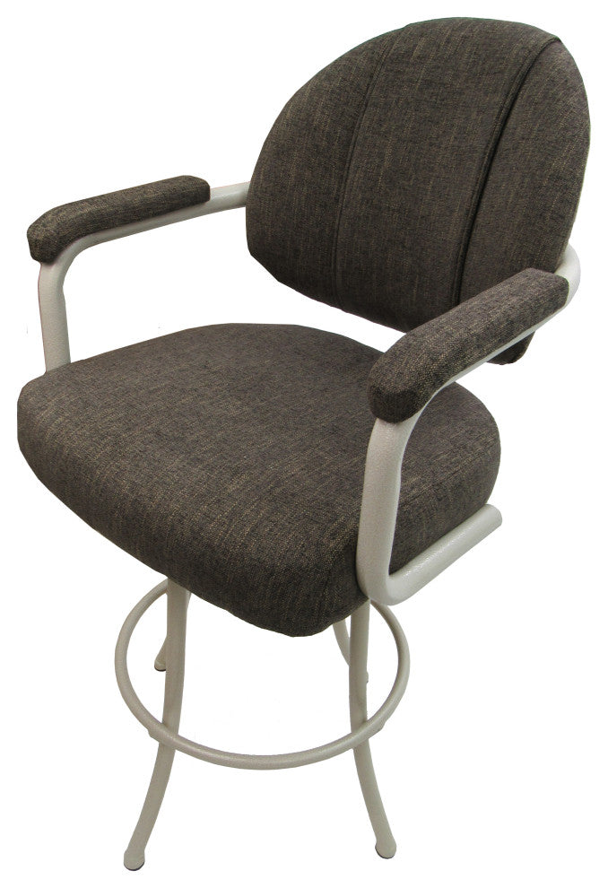 Swivel Counter Metal Pub Set - M-70 Stools 26" or 30", Sanora Brown - Beige, 26", Crackle Glass
