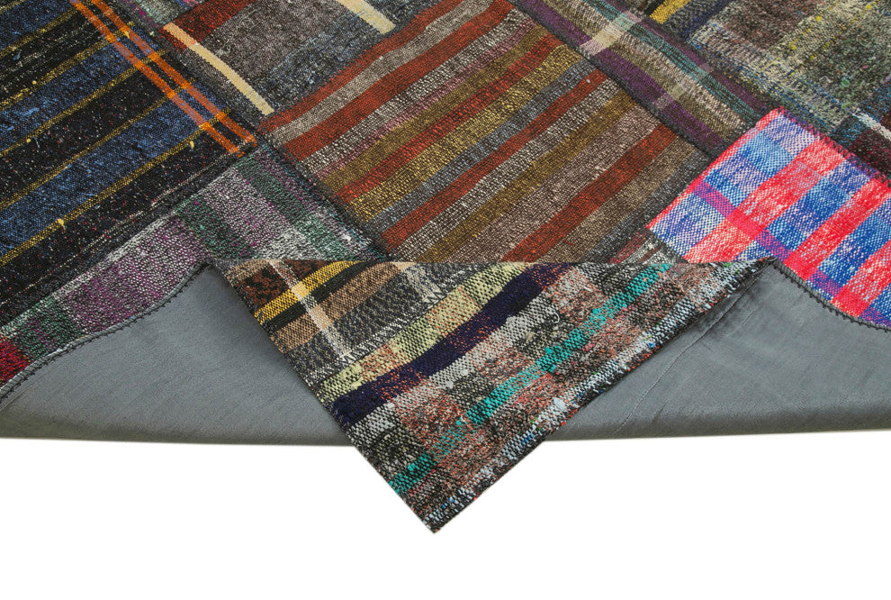 Rug N Carpet - Handmade Oriental 8' 2'' x 11' 11'' Wool Patchwork Kilim Rug