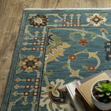 Fabienne Floral Indoor Area Rug, Blue, 7'10"x10'10"