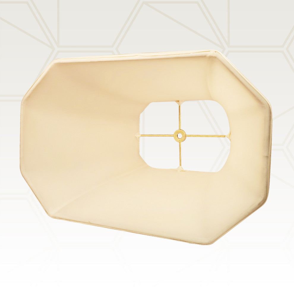 Royal Designs Rectangle Cut Corner Lamp Shade, White, (7x9)x(10.25x16)x12.25, Se