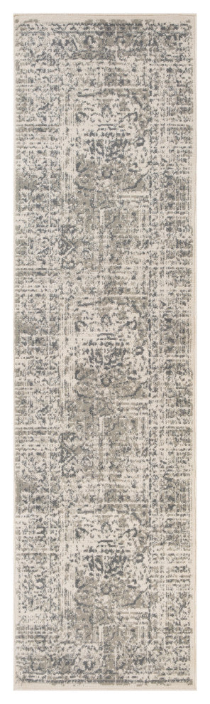 Alpine Dale Runner, Gray, 2'7" x 10', Medallion