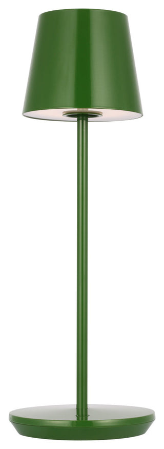 Mena 1-Light Modern Rechargeable Table Lamp, Green