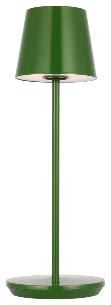 Mena 1-Light Modern Rechargeable Table Lamp, Green