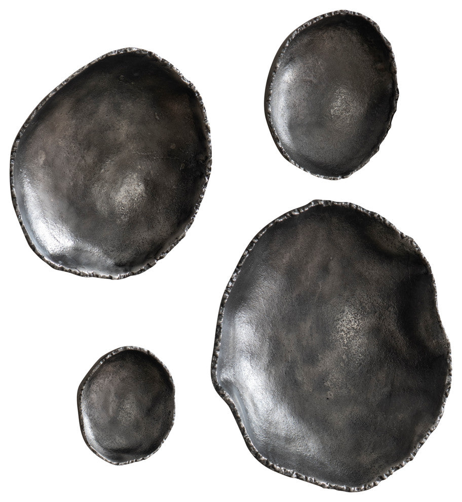 Uttermost 04344 Lucky Coins Nickel Wall Decor, 4-Piece Set