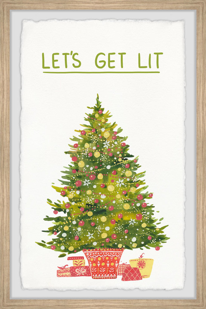 "Light Up the Tree" Framed Painting Print, 16x24