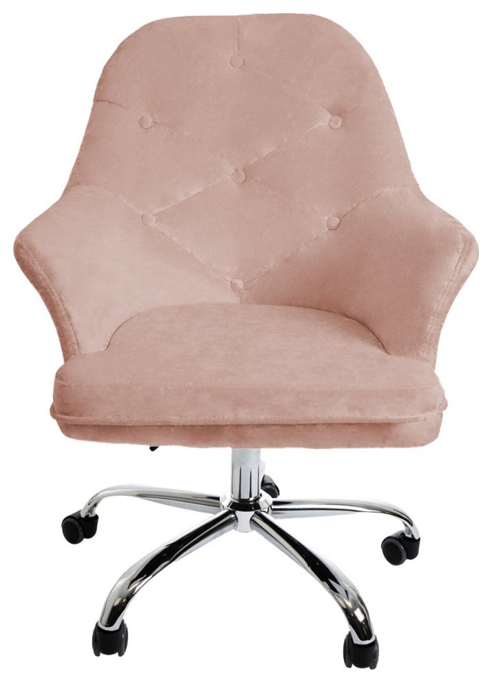 Michelle Tufted Vanity Chair, New Pink